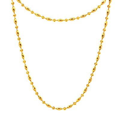 22KT Gold Beaded Chain (18 inch)