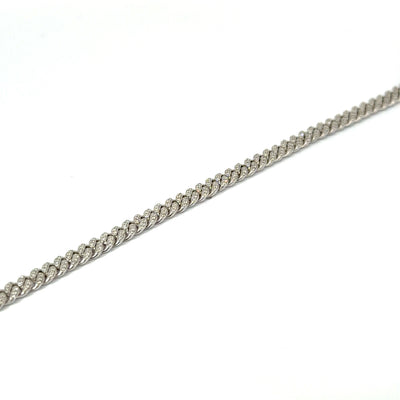 14KT White Gold Cuban Diamond Bracelet (0.77 carats natural)