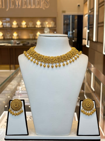 22KT Antique Gold Collar Set