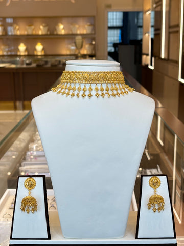 22KT Gold Choker Set