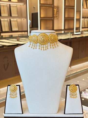 22KT Gold Choker Set
