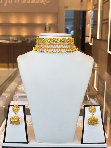 22KT Gold Choker Set