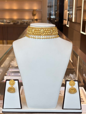 22KT Gold Choker Set