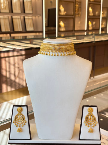 22KT Gold Choker Set