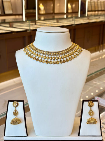 22KT Antique Gold Collar Set