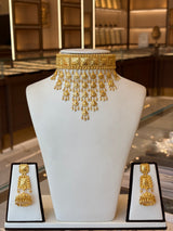 22KT Gold Choker V-Style Set