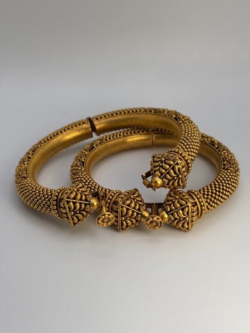22KT Antique Gold Kangans
