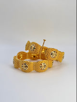 22KT Gold Meenakari Kangans (sz 2.5)