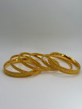 22KT Gold 6-piece Bangle Set (sz 2.8)