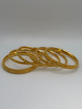 22KT Gold 6-piece Bangle Set (sz 2.4)