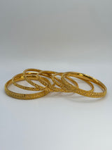 22KT Gold 6-piece Bangle Set (sz 2.5)