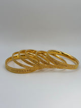22KT Gold 6-piece Bangle Set (sz 2.6)
