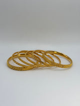 22KT Gold 6-piece Bangle Set (sz 2.4)