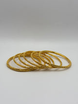 22KT Gold 6-piece Bangle Set (sz 2.4)