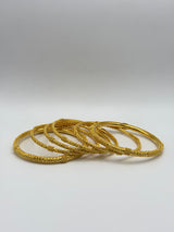 22KT Gold 6-piece Bangle Set (sz 2.6)