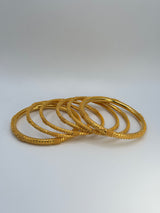22KT Gold 6-piece Bangle Set (sz 2.7)