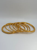 22KT Gold 6-piece Bangle Set (sz 2.8)