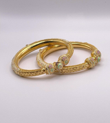 22KT Gold Meenakari Kangans