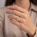 14KT Yellow Gold Emerald Cut Diamond Solitaire Ring