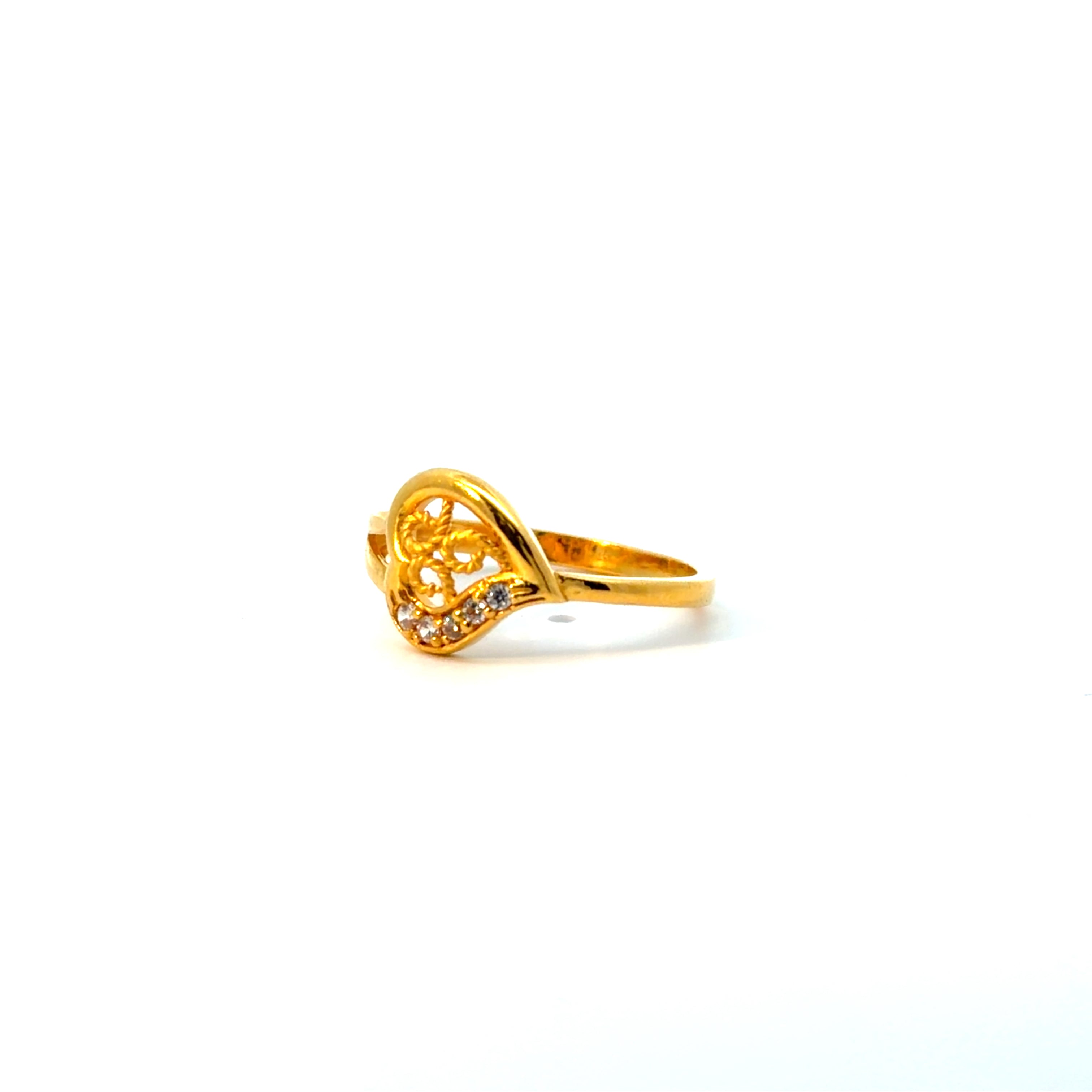 22KT Gold RIng with Cubic Zirconia