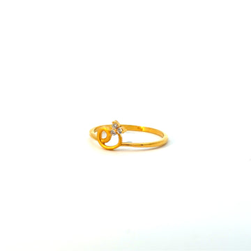 22KT Gold Ring with Cubic Zirconia