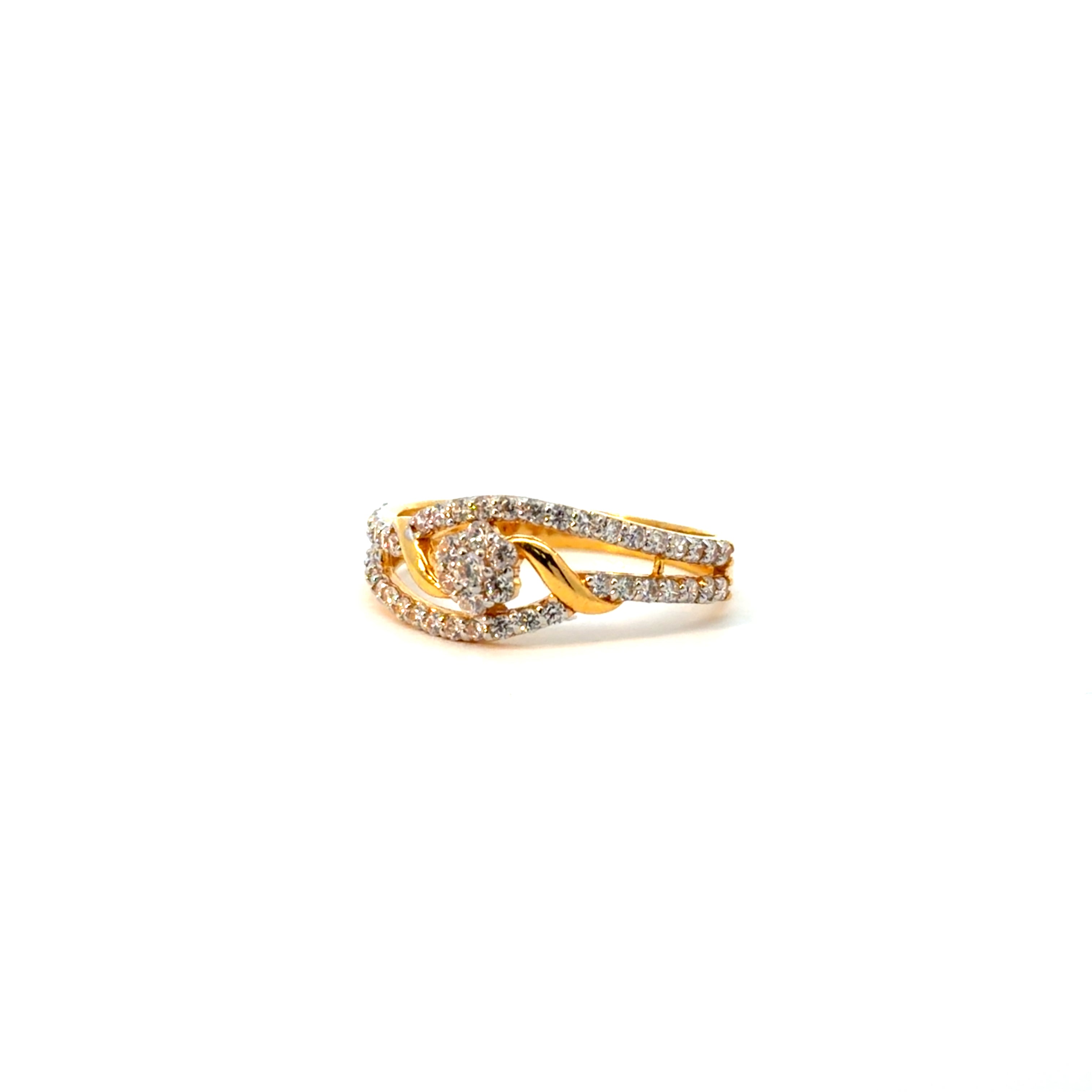 22KT Gold Ring with Cubic Zirconia