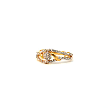 22KT Gold Ring with Cubic Zirconia