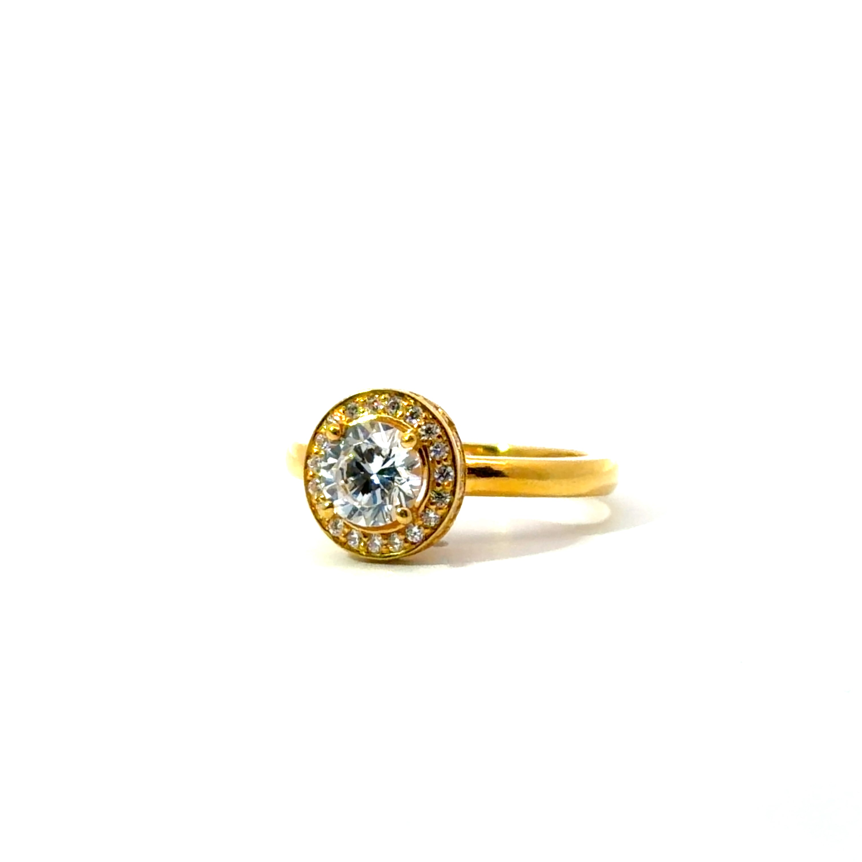 22KT Gold Ring with Cubic Zirconia