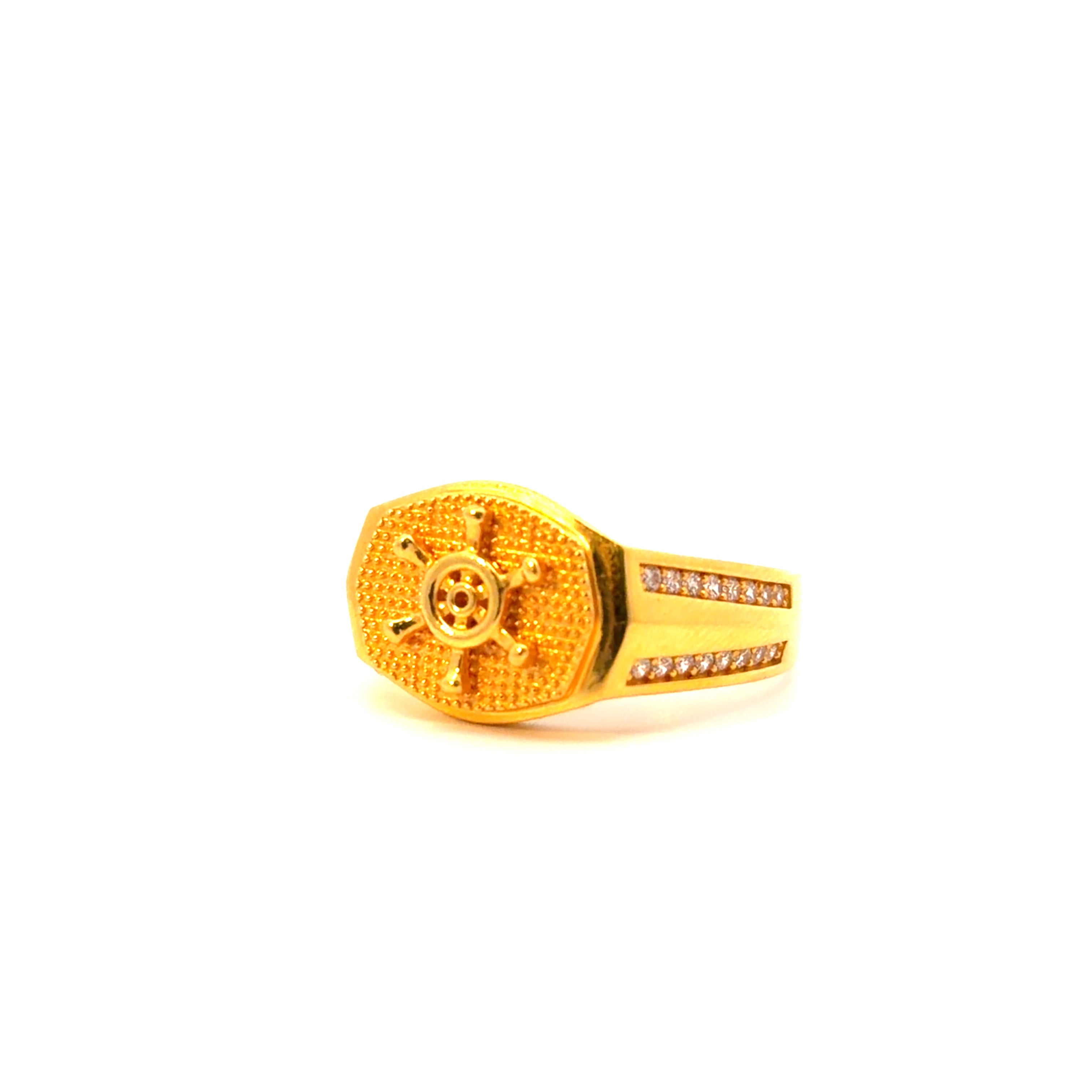 22KT Gold Ring with Cubic Zirconia