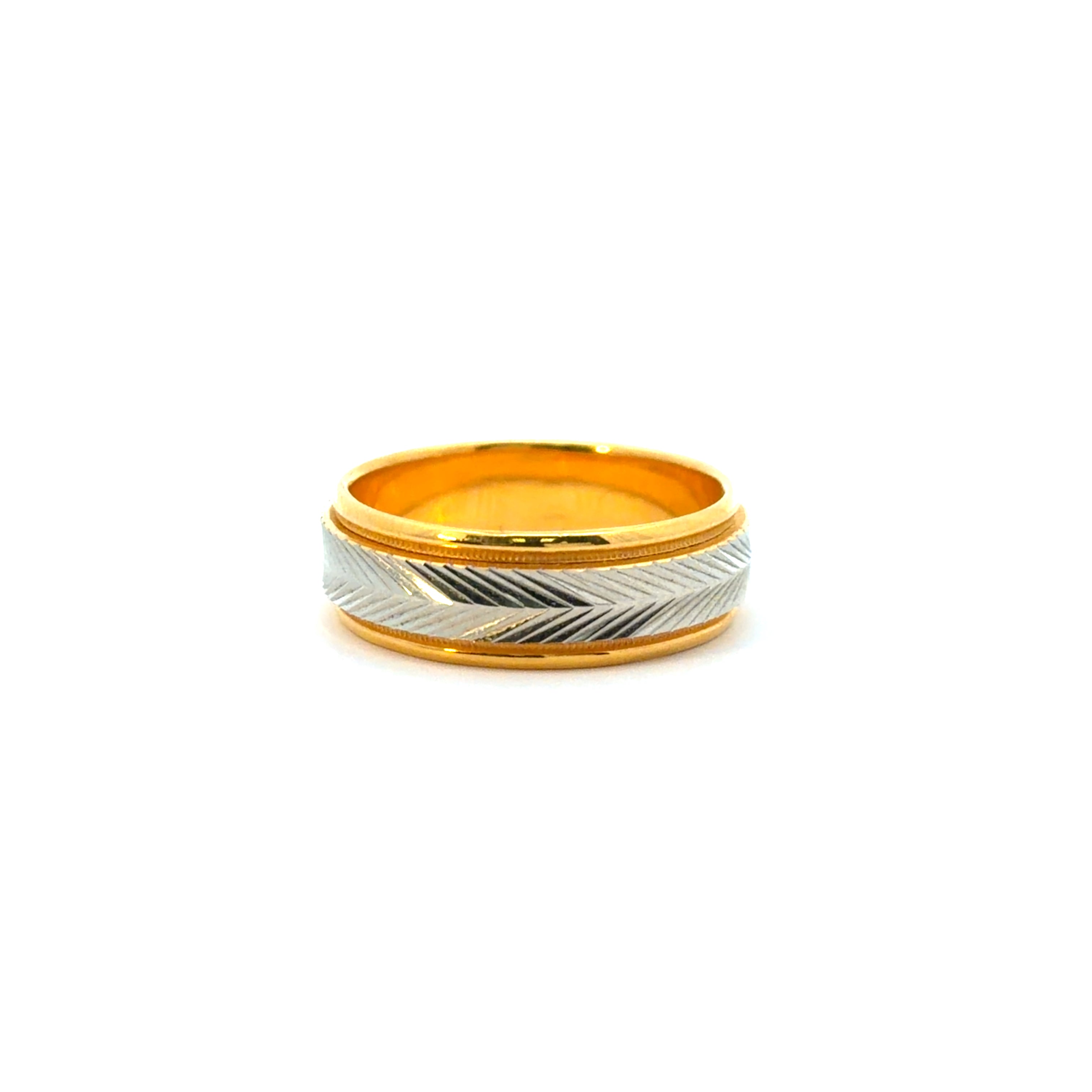 22KT Gold Two-tone Band