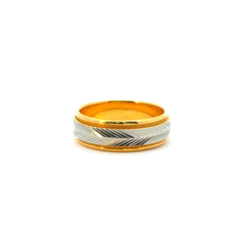 22KT Gold Two-tone Band