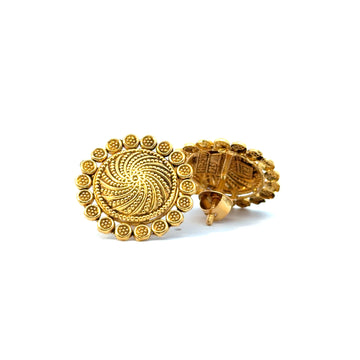 22KT Antique Gold Traditional Studs