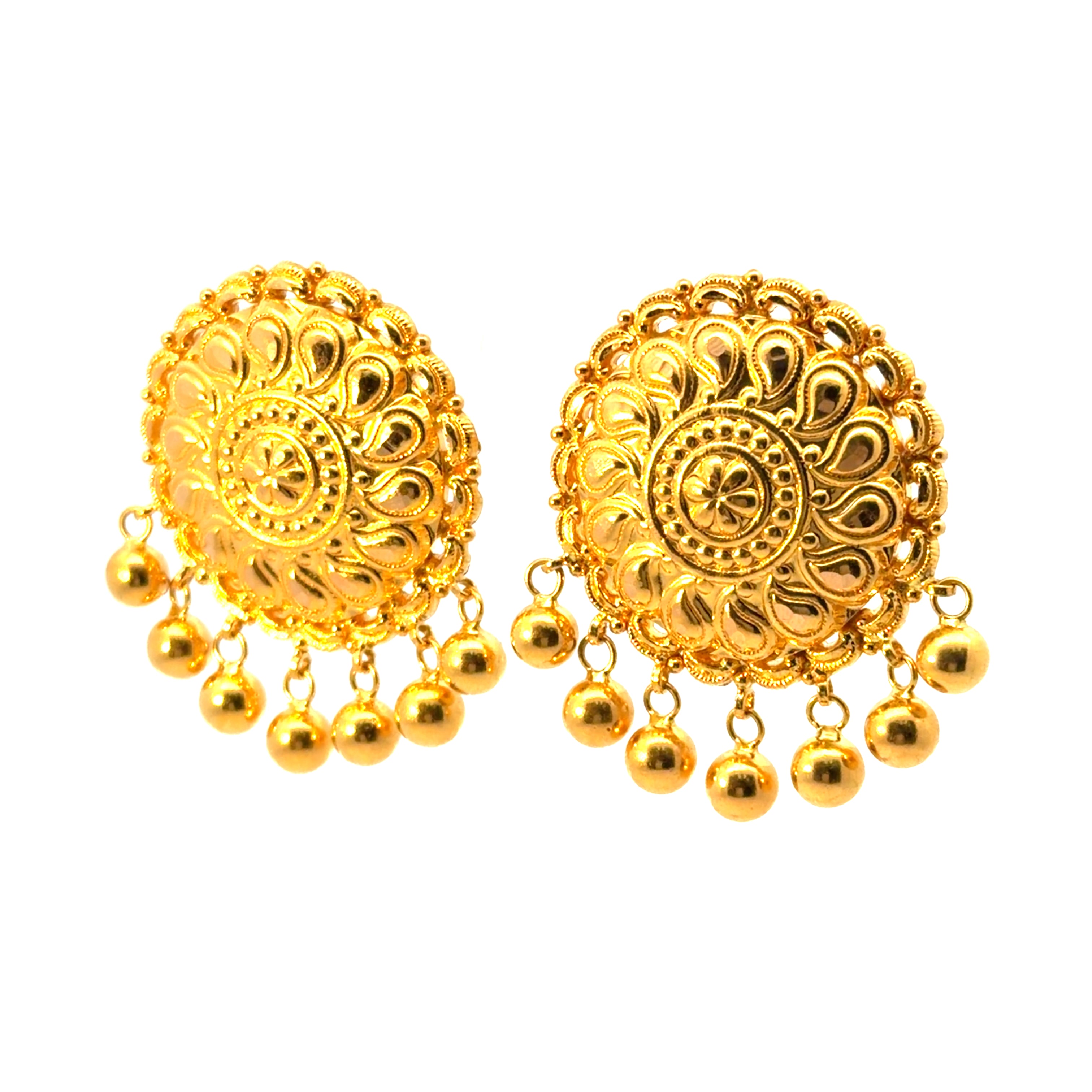 22KT Gold Traditional Statement Studs