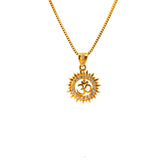 22KT Gold Pendant with Cubic Zirconia