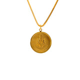 22KT Gold "Lakshmi Mata" Pendant (double sided)(small size)