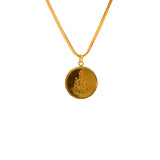 22KT Gold "Lakshmi Mata" Pendant (double-sided)(medium size)