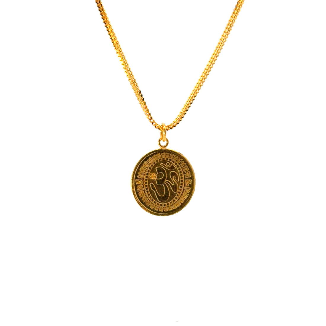 22KT Gold "Lakshmi Mata" Pendant (double-sided)(medium size)