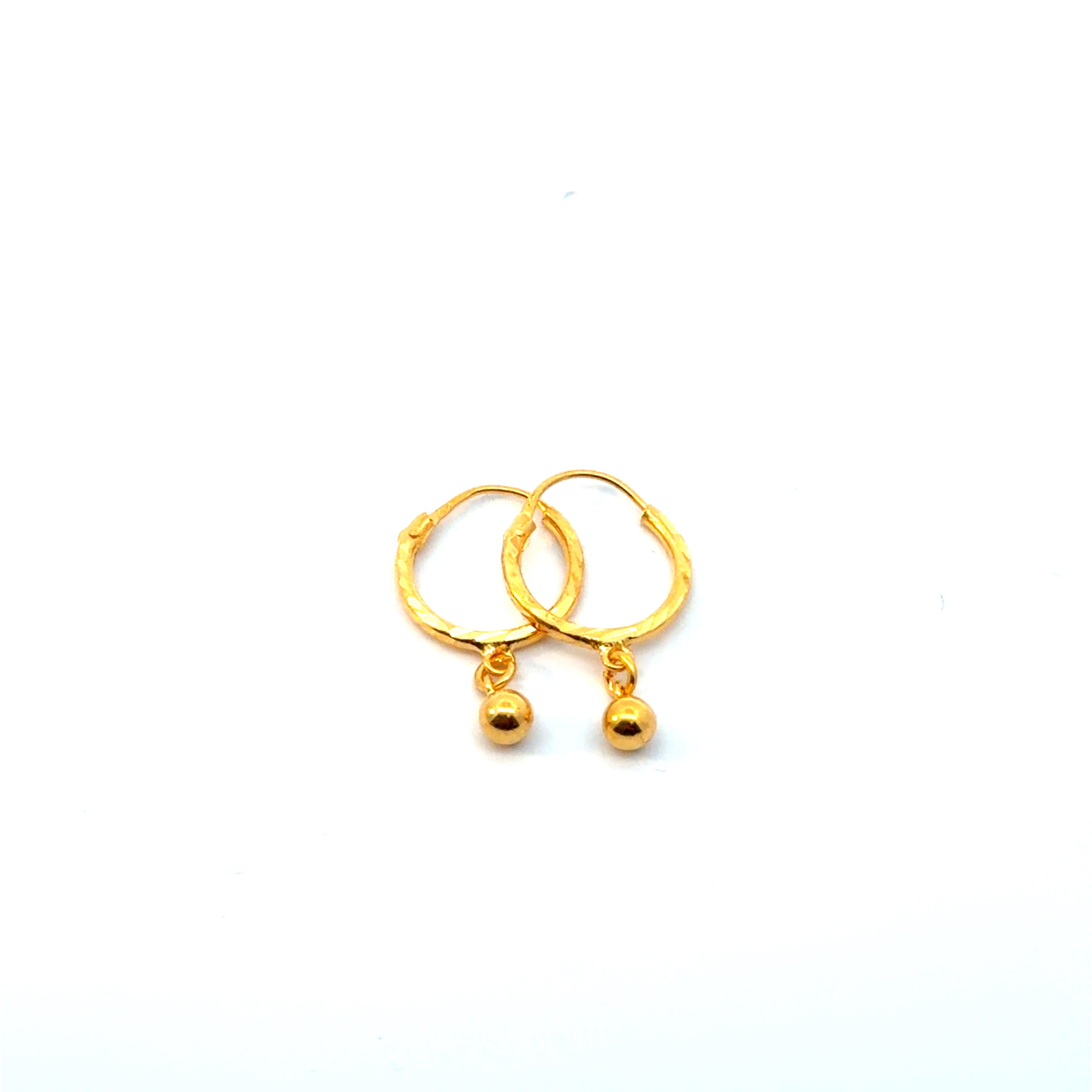 22KT Gold Hoops (medium size)