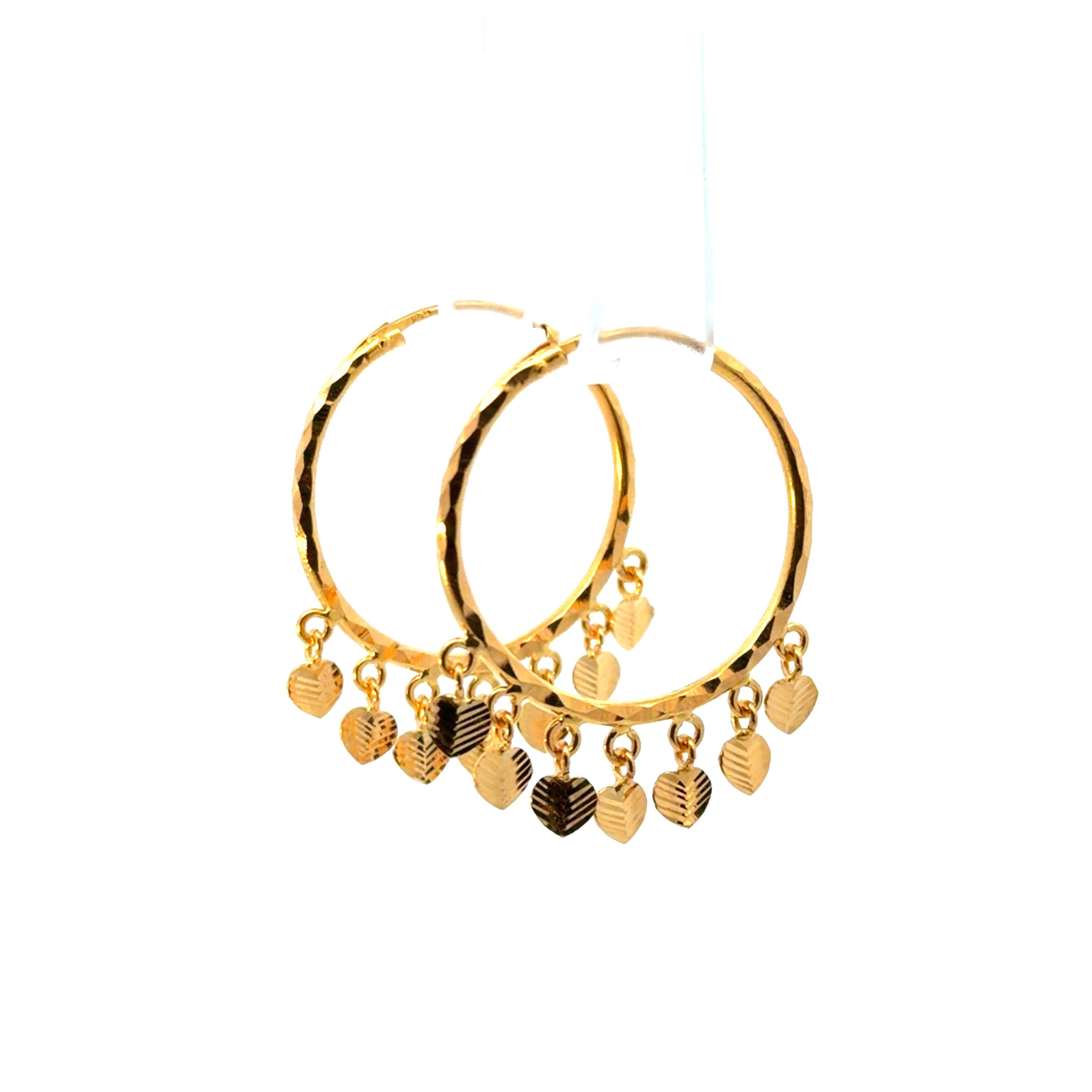 22KT Gold Statement Hoops