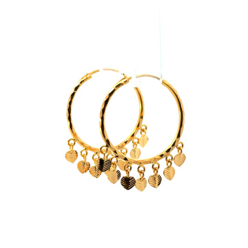 22KT Gold Statement Hoops