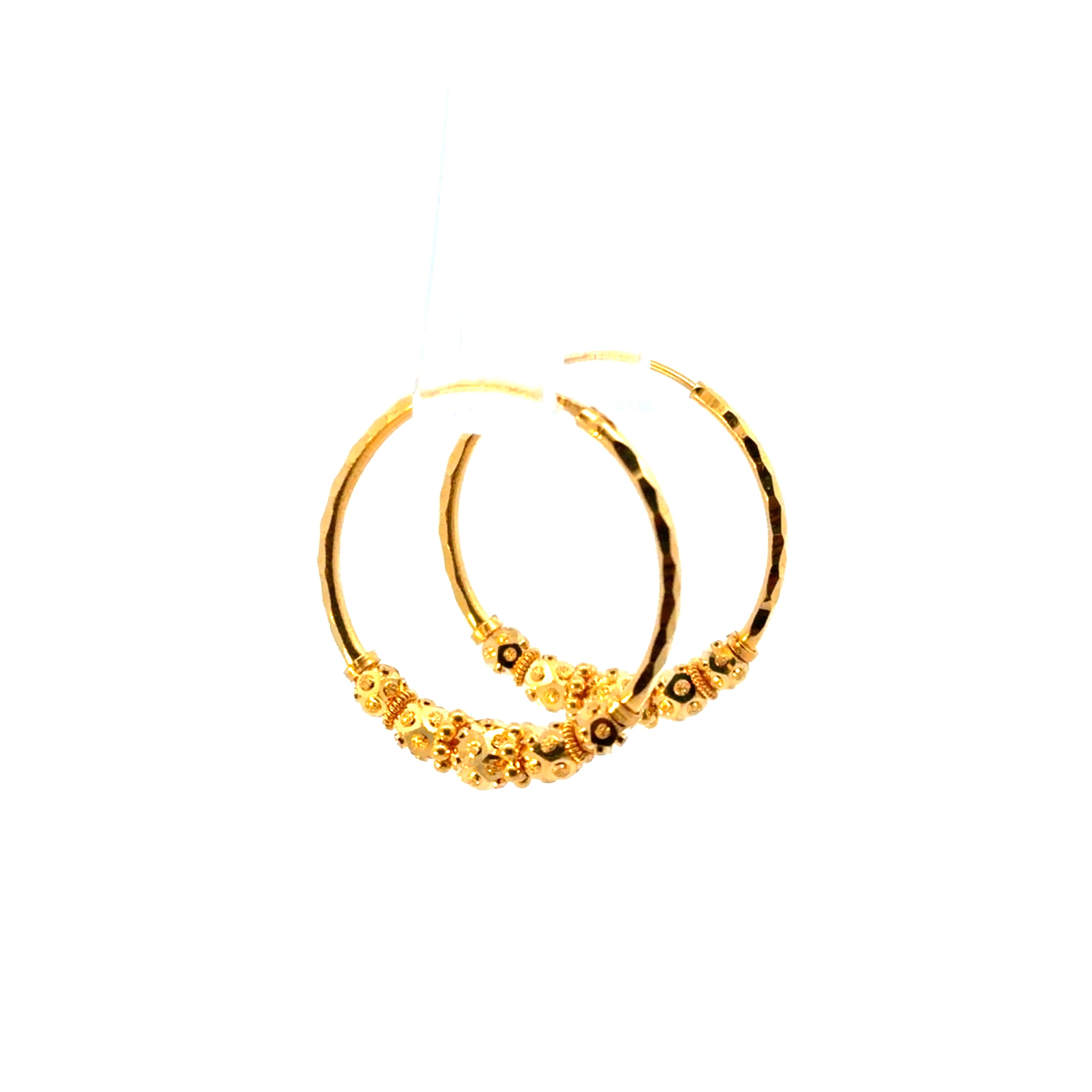 22KT Gold Statement Hoops
