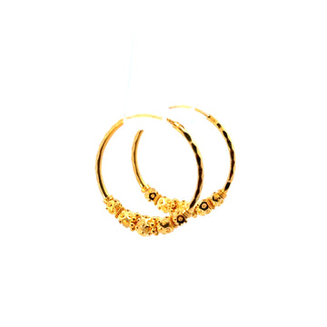 22KT Gold Statement Hoops