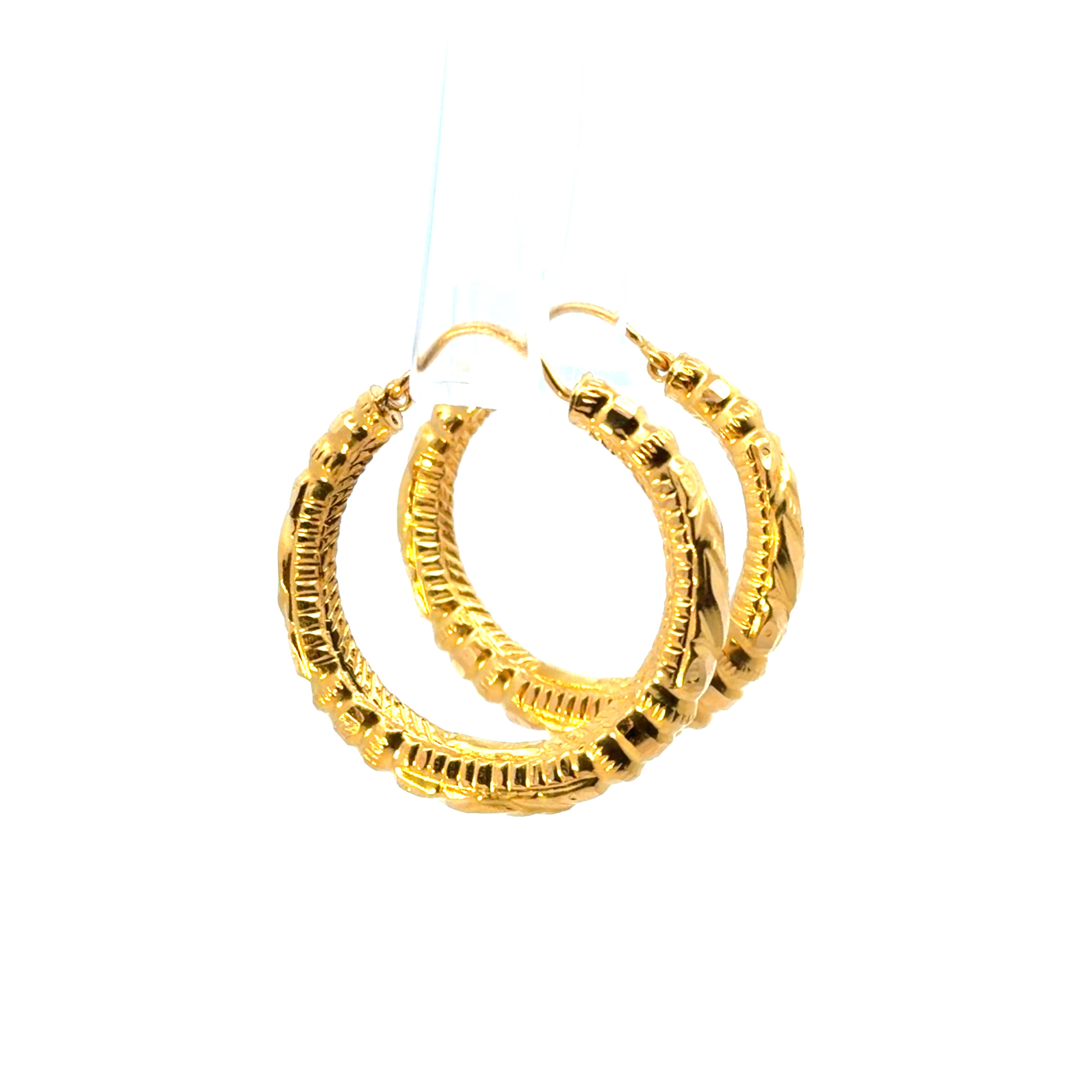 22KT Gold Statement Hoops