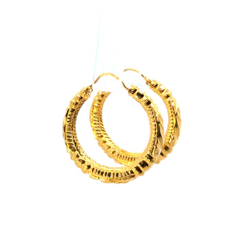 22KT Gold Statement Hoops
