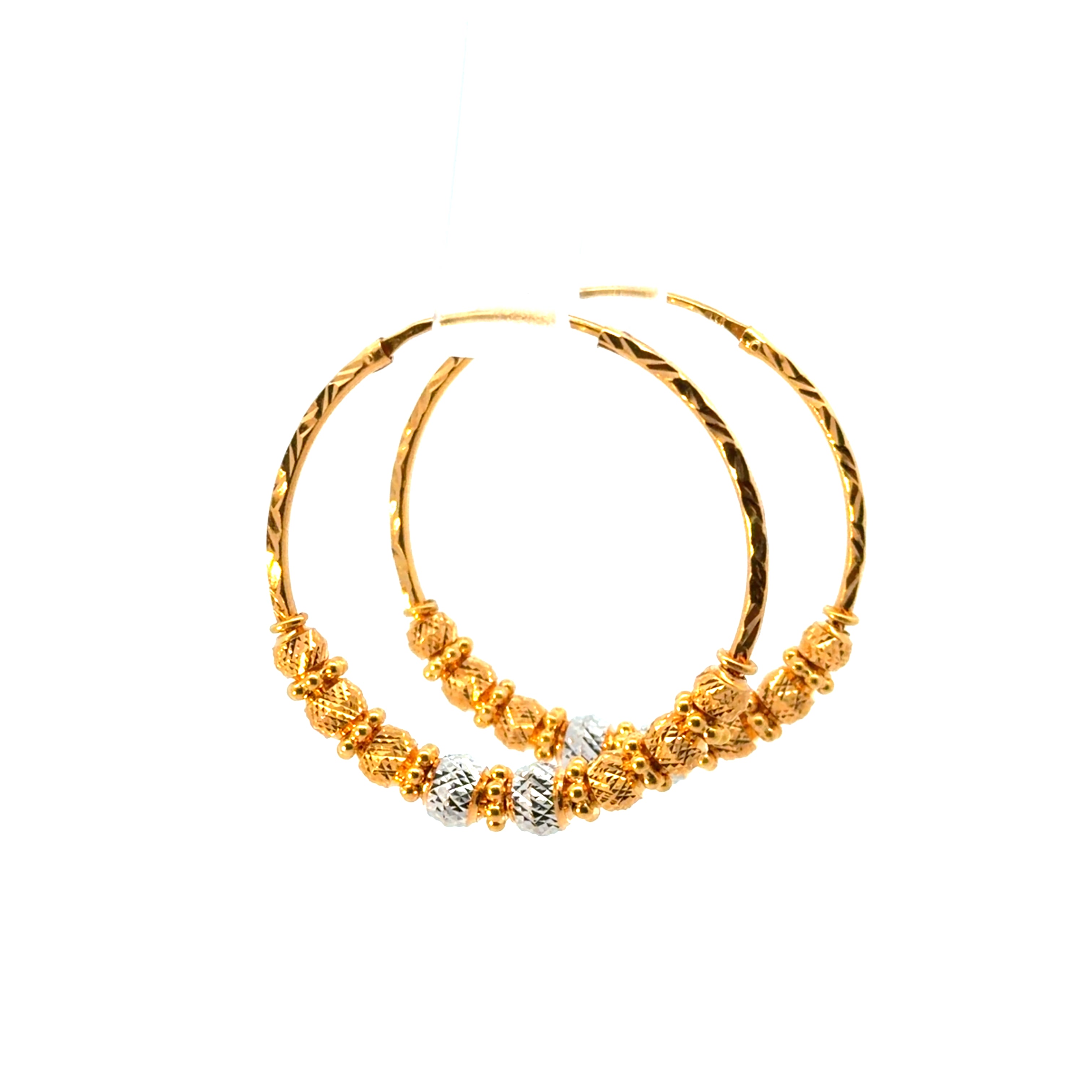 22KT Gold Statement Hoops