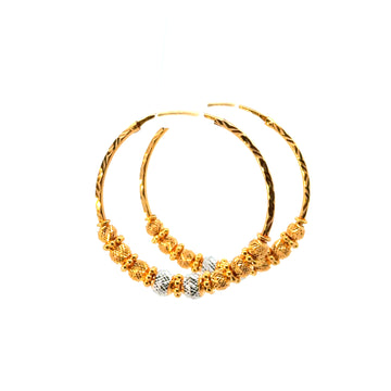 22KT Gold Statement Hoops