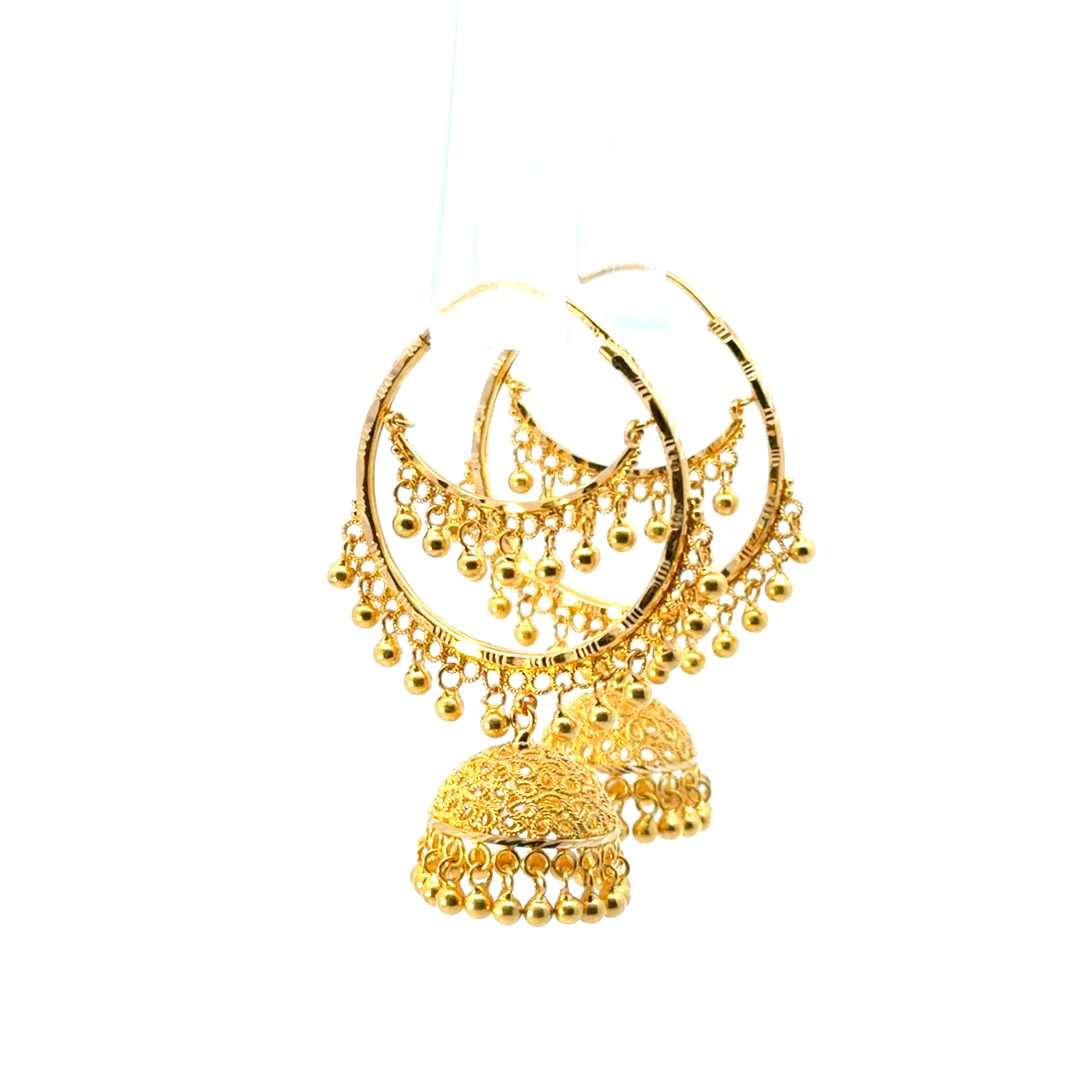 22KT Gold Statement Hoops
