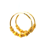 22KT Gold Statement Hoops