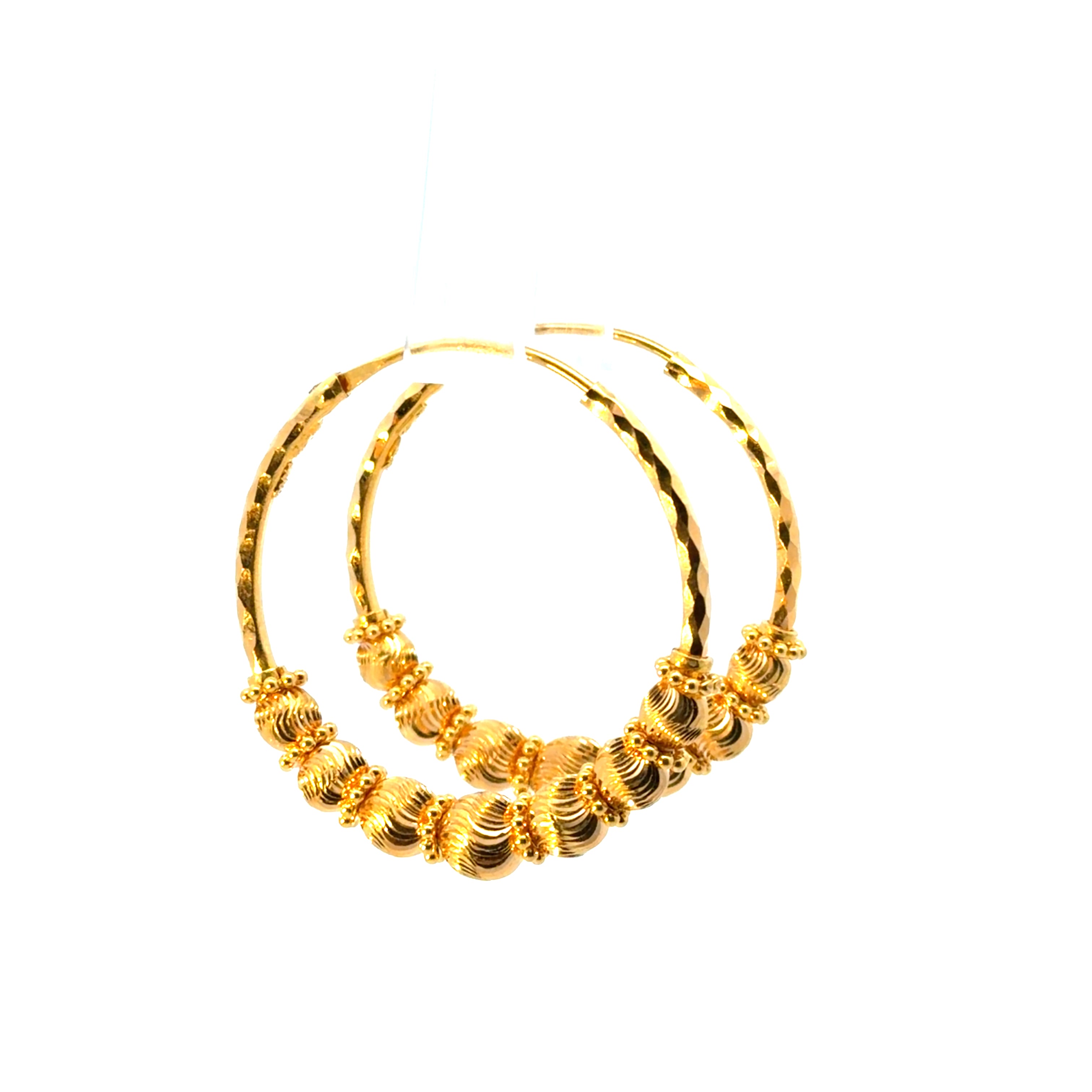 22KT Gold Statement Hoops