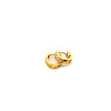 22KT Gold Hoops with Cubic Zirconia
